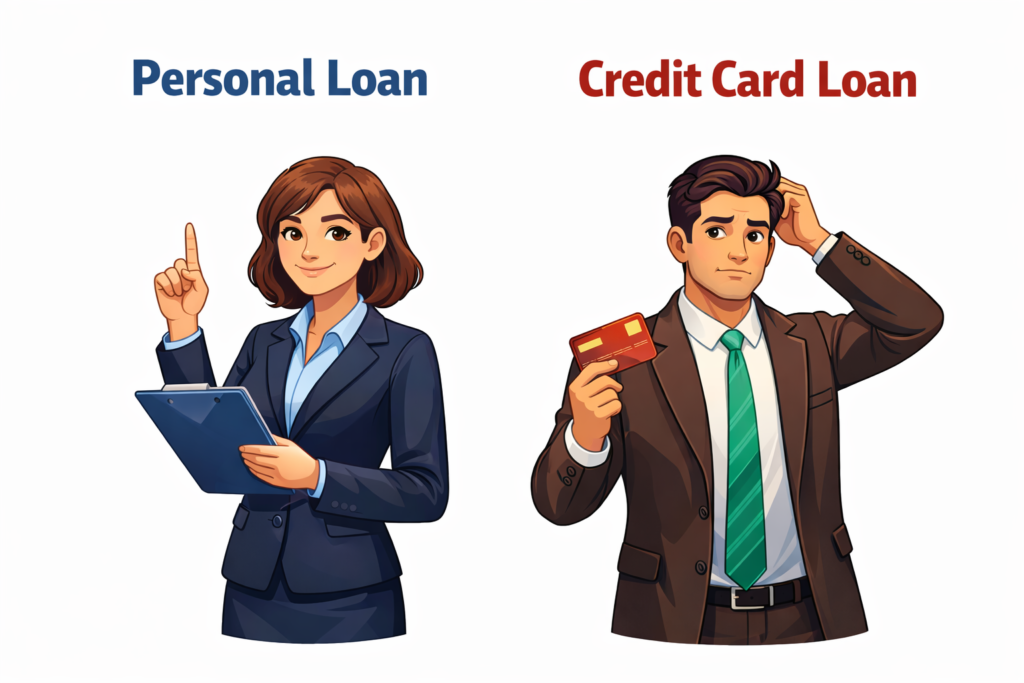 Personal Loan vs Credit card Loan